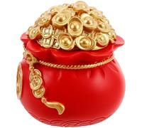 DOITOOL Statuetta Feng Shui Sacchetto di Denaro in Resina Decorazione Casa Ufficio Capodanno Cinese Ornamento Tavolo Festivo Ricchezza e Fortuna