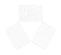 DOITOOL Stencil per Pittura Lettere Grandi e Numeri, Set 3 Pezzi B5 Riutilizzabili in Plastica, Modelli Alfabeto per Disegno Artistico e Decorazioni Fai da Te