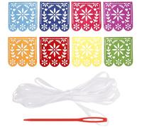 DOITOOL Striscione Decorativo Day Of The Dead in Feltro per Festa Messicana Bandierine Triangolari Colorate per Decorazioni Carnevale e Compleanno Tema Fiesta