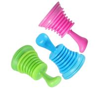 DOITOOL Sturalavandini in Pvc per Cucina e Bagno 3 Pezzi Ventose Resistenti Antiusura Ergonomiche per Pulizia Scarichi e Tubature Domestiche Colore Casuale