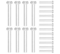 DOITOOL Supporti per Orecchini a Bottone 50 Pezzi 0,75 Mm Trasparenti Antiallergici Chiusure di Sicurezza per Orecchini Protezione per Pelli Sensibili Accessori per Gioielli Uomo e Donna