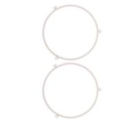 DOITOOL Supporto a Rullo Rotante per Microonde 2 Pezzi Base Girevole in Plastica 18,9 Cm per Piatto Microonde per Riscaldamento Uniforme