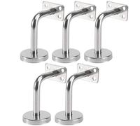 DOITOOL Supporto Corrimano a Parete in Acciaio Inossidabile 5 Pezzi Staffa Per Corrimano Per Scale Interne Per Bagni Corridoi Hotel Uffici E Ville 3.15X2.36X1.97In