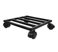 DOITOOL Supporto e Spostamento Facile delle Piante con Ruote Resistenti per Piante in Ferro Nero e Base Quadrata per Vasi, per Giardinaggio Outdoor