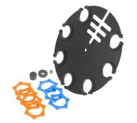 DOITOOL Supporto Microfoni Rotondo per Asta, Regolabile, Fino a Sette | Plastica e Metallo, Finitura Nera, Fermacavo Integrati e Gommini Antivibrazione
