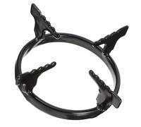 DOITOOL Supporto per Fornello a Gas Nero in Ferro per Caffettiere e Latte, Design Speciale Superficie Liscia senza Bave, per Cucinare Moka e Pentola del Latte