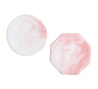 DOITOOL Supporto per Timbro di Ceralacca Resistente al Calore 2 Pezzi Piastra in Ceramica Effetto Marmo Rosa Sottobicchiere Multifunzionale per Artigianato e Sigillatura Casa