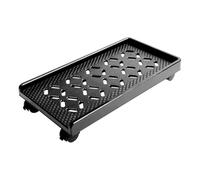 DOITOOL Supporto per Torre del Computer in Abs Nero con Ruote con Freno e Colonna Rinforzata, Base Stabile con 5 Fori a Forma di Otto, per Ufficio e Casa