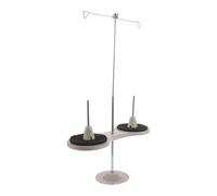 DOITOOL Supporto portafilo Conico - Supporto in Metallo per 2 rocchetti per Macchina da Cucire - portafilo per Cucire per la casa con Piano di appoggio per Nastri da Ricamo e organizzatore di Bobine