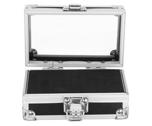 DOITOOL Supporto Portatile per Punte da Trapano Unghie in Alluminio Fori, Scatola Organizer per Immagazzinaggio Professionale per Pratica Unghie e Formazione
