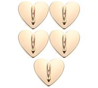 DOITOOL Supporto Telefono Adesivo 5 Pezzi a Forma di Cuore in Lega di Zinco, Anello Decorativo e Presa per Cellulare, Leggero e Portatile, come Regalo per Amici e Famiglia