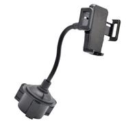 DOITOOL Supporto Telefono Auto Braccio lungo Flessibile per Portabicchieri | Plastica Nera, Regolazione a Collo D'oca, Chiamate Libere, per Guidatori e Car Sharing