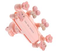 DOITOOL Supporto Telefono Auto Clip per Griglia di Aerazione Antiscivolo per Guida Sicura Rosa con Design Orso Carino