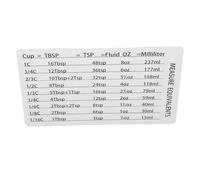 DOITOOL Tabella Facile Resistente Pvc da Accessorio Leggere Nero e Calamita di Conversione Misura Riutilizzabile Pratico per Frigorifero per Cucina