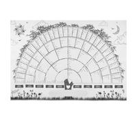 DOITOOL Tabella Genealogica Compilabile 60X90 CM su Tela Diagramma Famigliare Vuoto Manoscritto Poster Decorativo per Casa e Ricerca Storica Familiare