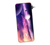 DOITOOL Tappetino Mouse Gaming Rgb con Effetti Luminosi Base Antiscivolo Spessa Cavo USB Staccabile e Design per Ufficio e Casa Viola