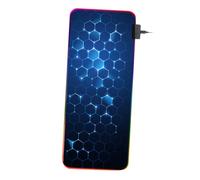 DOITOOL Tappetino Mouse Gaming Rgb Luminoso con Modalità di Luce Base Antiscivolo Spessa Design e Cavo USB Staccabile per Ufficio e Casa
