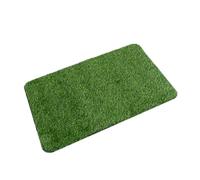 DOITOOL Tappeto Antiscivolo per Bagno con Design Prato Sintetico Verde Moquette Pavimento Interno per Ingresso e Zona Giorno Accogliente e Pratico