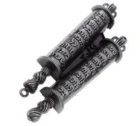 DOITOOL Targa Mezuzah in Metallo Vintage con Scrittura Sacra Decorazione Porta Retro per Casa Benedetta Ornamento Ebraico da Appendere Simboli Religiosi Raffinati e Sicuri Idea Regalo