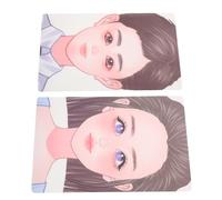 DOITOOL Tavola per Pittura del Viso 2 Pezzi Riutilizzabile e Lavabile in Pet per Esercitarsi nel Trucco Facciale Design a Forma di Volto per Adulti
