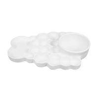 DOITOOL Tavolozza per Pittura: tavolozza per acquerelli in plastica - Vassoio per miscelare i Colori degli artisti - Supporto per pigmenti per Pittura Bianca per Studenti, aule e Materiale Artistico