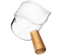 DOITOOL Tazza da Caffè in Vetro Resistente al Calore da 100ml Manico in Legno e Design Multipurpose per Uso Domestico in Hotel