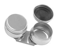 DOITOOL Tazza per Tavolozze in Acciaio Inossidabile Doppio Contenitore e Fondo Clip per Fissaggio Adatta a Pittori per Pulizia e Miscelazione Colori in Atelier