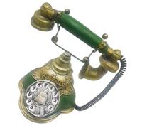 DOITOOL Telefono Rotary in Resina Retrò per Casa e Ufficio Decorativo Vintage Verde Design Classico e Resistente per Soggiorno e Camera