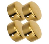 DOITOOL Terminali per Corrimano in Acciaio Inox Dorato 4 Pezzi Cappucci per Corrimano per Scale Interne e Accessori Fissaggio