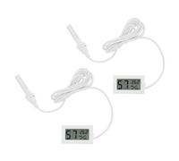DOITOOL Termometro Digitale Ambiente Interno Bianco 2 Pezzi con Monitoraggio Preciso Umidità e Temperatura in Abs Versatile per Incubatrice e Terrario