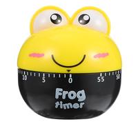 DOITOOL Timer da Cucina Meccanico a Cartoni Animati Forma Rana Dispositivo Timer Portatile Giallo per Cucina e Controllo Gioco
