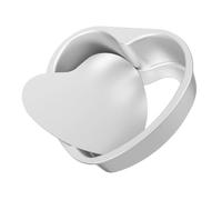 DOITOOL Tortiera a Forma di Cuore in Lega di Alluminio 3 Pollici con Fondo Rimovibile per Dolci da Forno Stampo per Cheesecake con Distribuzione Uniforme del Calore e Bordi Arrotondati