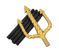 DOITOOL Tridente di Plastica Nero per Costume Diavolo Adulto, Accessorio Sostenibile e Facile da Pulire per Feste di Halloween e Riprese Cinematografiche