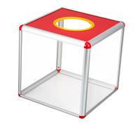 DOITOOL Urna per Lotteria in Lega di Alluminio Scatola per Votazione Trasparente per Donazioni Scatola Quadrata per Raccolta Fondi