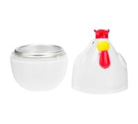 DOITOOL Vaporiera per Uova Pratica e Conveniente Bianca in Plastica Microonde a Forma di Pulcino in Breve Tempo per Preparare la Colazione