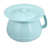 DOITOOL Vasino Design Semplice e Portatile in Plastica Pp Blu Coperchio, Facile da Pulire e Resistente per Adulti per Quotidiano e Ospedaliero Riutilizzabile