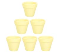 DOITOOL Vaso per Piante Grasse 6 Pezzi Mini in Ceramica | Adatto a Miniature Artigianali e Piante Artificiali, Facile da Trasportare, per Ufficio e Paesaggi Piccoli