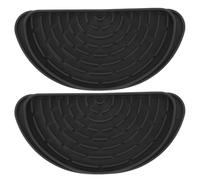DOITOOL Vassoio Antigoccia Raccogligocce Pratico e Semplice Nero 2 Pezzi in Silicone per Frigorifero Previene Fuoriuscite D'acqua nel Dispenser
