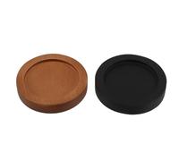 DOITOOL Vassoio per Macina Sale e Pepe in Legno 2 Pezzi Base Antiscivolo Supporto Stabile e Compatto per Macinapepe Organizer da Cucina Decorativo per Conservare Spezie e Condimenti