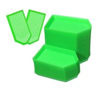DOITOOL Vassoio per Smistamento Diamanti Bordo Diamantato Set da 50 Pezzi in Plastica per Arte Fai da Te Decorazioni Gioielli Manicure e Accessori Creativi