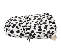 DOITOOL Zaino la Scuola Motivo Mucca in Peluche Bianco, Grande Capacità, Extra Resistente e Comodo al Tatto, per Viaggi e Shopping