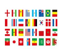 Doiyislem 32 bandiere stringa bandiera - Bandiere internazionali per decorazioni per feste - paesi di tutto il mondo, bandiera nazionale, 32 squadre, bandiere sospese per