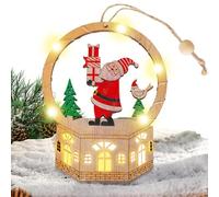 Doiyislem Addobbi Per Albero Di Natale In Legno | Pendente Illuminato Natalizio - Centrotavola per le Feste - Per Porta D'Ingresso Ufficio Ghirlanda Scale Soglia Parete Soggiorno Studio Camera Da