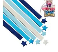 Doiyislem Carta a forma di stella portafortuna - Gradiente di Lucky Star strisce di carta 1350 fogli - cartone animato per decorazioni a strisce di carta fatta a mano, lezioni scolastiche,