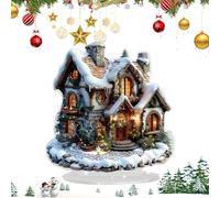Doiyislem Decorazione Acrilica Da Tavolo,Decorazione Natalizia Babbo Natale 2D | Accessorio Scenico Con Base Di Appoggio Per Camera Libreria Comodino Salotto