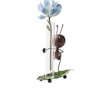 Doiyislem Decorazione da cortile - Figura da formica con contenitore idroponico | Statue di formiche metalliche per il prato | Per aiuole da giardino, terrazzo, balcone, cameretta dei bambini