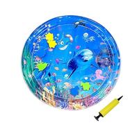 Doiyislem Letto ad acqua per gatti - Tappetino sensoriale per l'acqua con pompa gonfiabile, tappetino per il raffreddamento per animali domestici ispessito, tappetino per gattonare per tutti i giorni