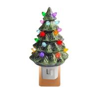 Doiyislem Luce Notturna Natalizia Con,Figurina In Resina Vintage - Decorazione Da Parete Con Luce Ad Albero Di Natale Con | Per Soggiorno Camera Dei Bambini Armadio Studio Comodino Scrivania