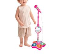 Doiyislem Microfono Per Bambini | Altoparlante Giocattolo Portatile Con LED Da Palco,Microfono Giocattolo Con Supporto,Per Registrazione Canto Festa Adolescenti Streaming Studio Natale Compleanno