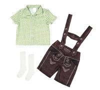Doiyislem Pantaloni per Oktoberfest, Dirndl e in pelle, per feste di Halloween, per trasloci, asilo, feste di famiglia, feste per bambini, verde, M